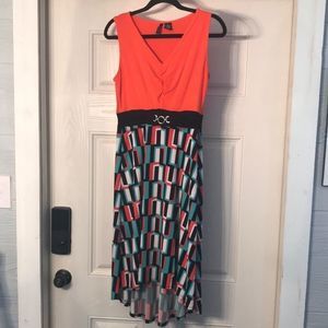 High Low Mixed Media Dress